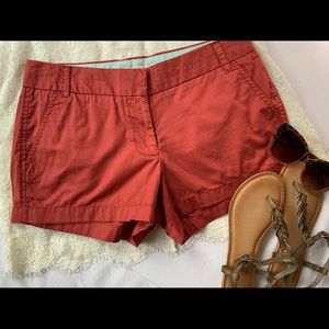 J. Crew Rust Colored Chino Shorts